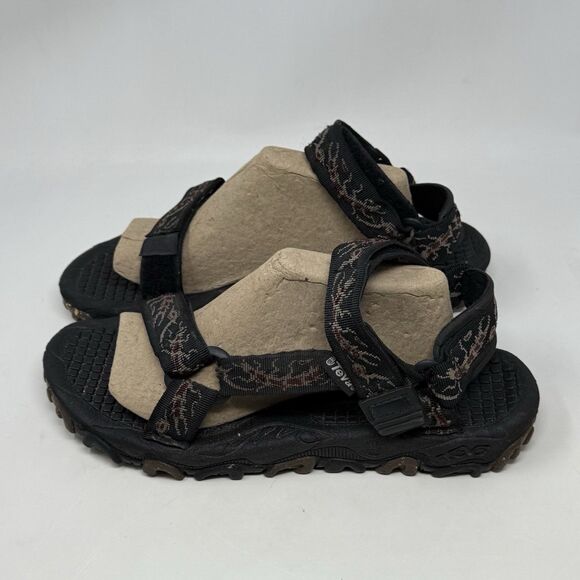 Teva Valkyrie Sandals Mens 10 M Black Scorpion Hiking Outdoor Water Hook & Loop - Picture 4 of 13